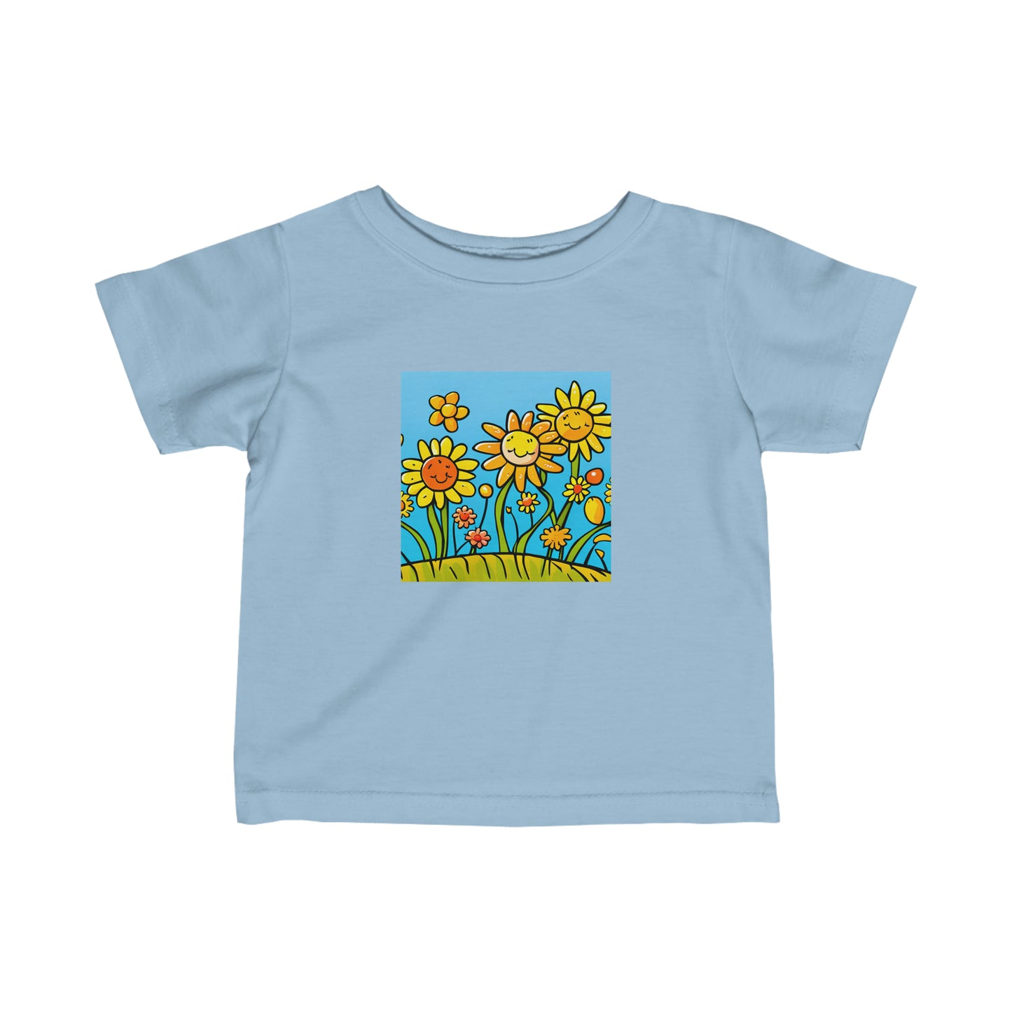 "Happy Flowers" Infant Fine Jersey Tee