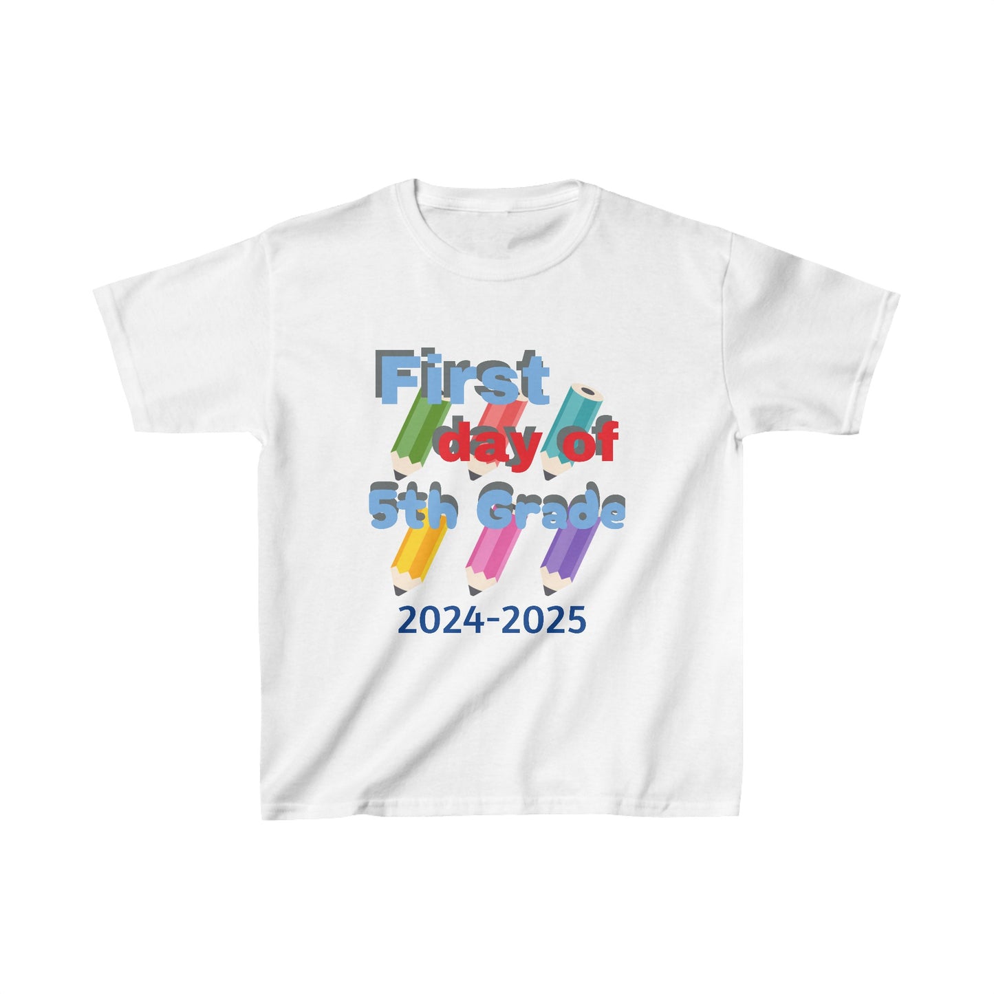 First Day of 5th Grade Kids Heavy Cotton™ Tee