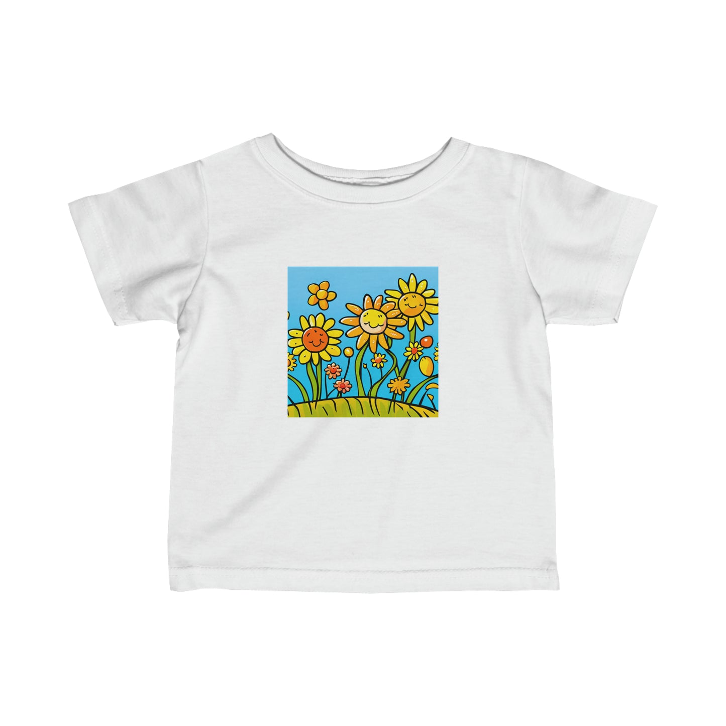 "Happy Flowers" Infant Fine Jersey Tee