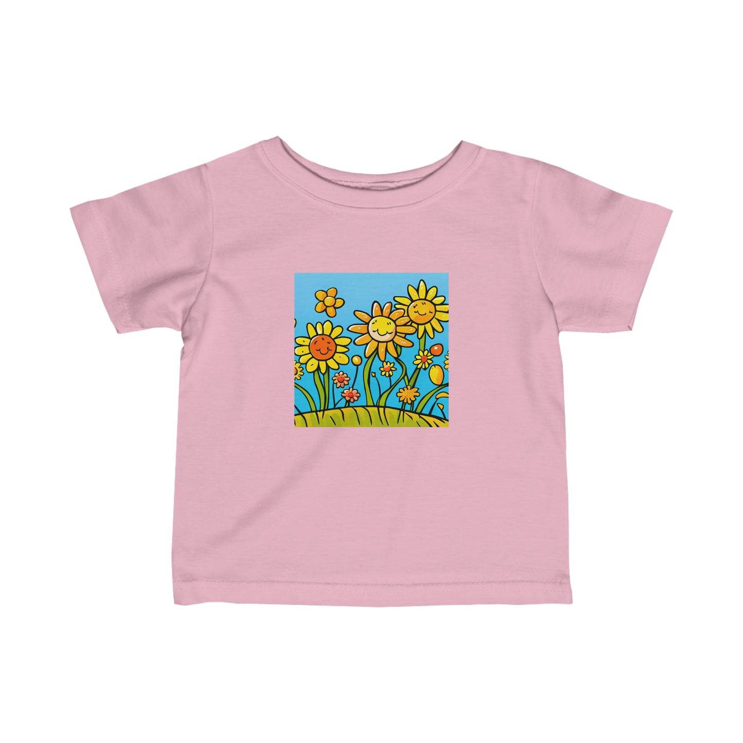 "Happy Flowers" Infant Fine Jersey Tee