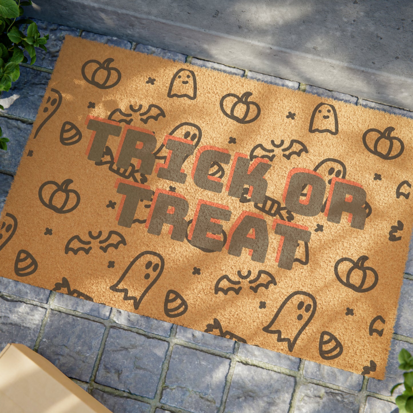 "Trick or Treat" Doormat