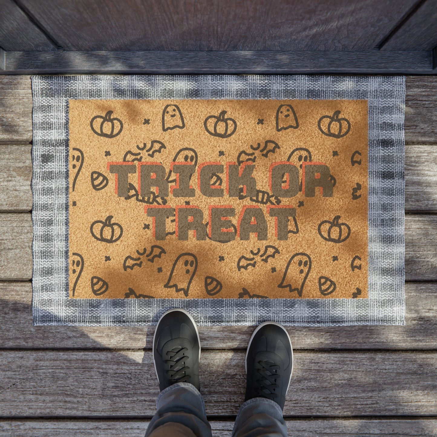 "Trick or Treat" Doormat